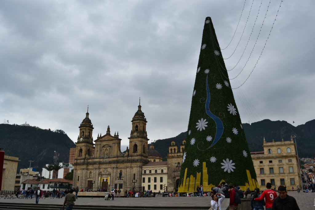 Plaza de Bolivar and the Cathedral of Bogota